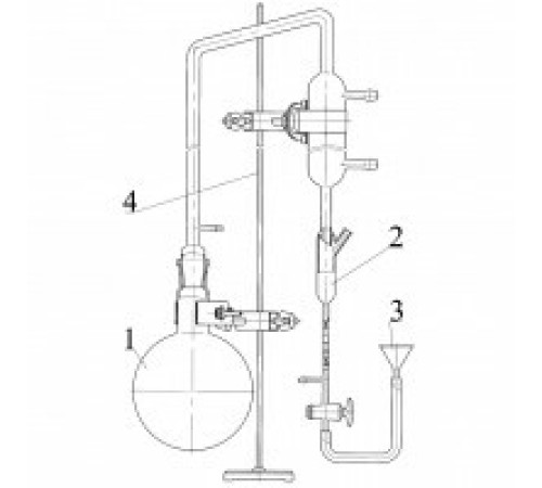 Прибор №1 для определения содержания эфирного масла методом Клевенджера (со штативом)