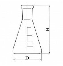 Колба коническая со шлифом КН-1-250-29/32, с делениями, ТС