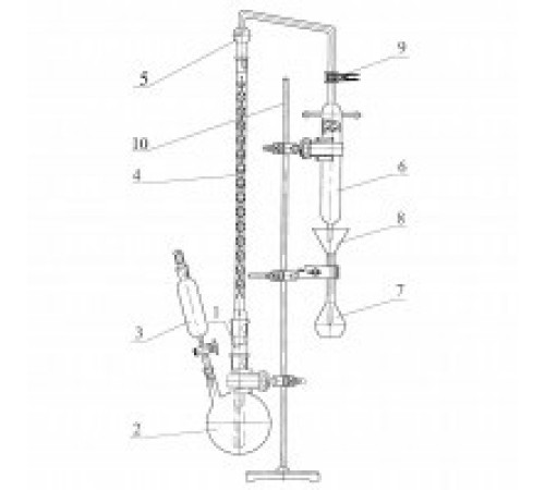 Прибор для перегонки бензойной кислоты со штативом
