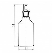 Склянка с пробкой ПП1, эскиз 2-2