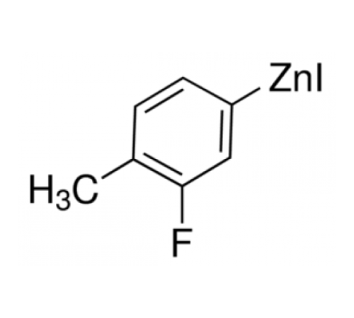 3-фтор-4-метилфенилцинк йодид, 0,5 М в ТГФ, в атмосфере аргона упакованы в закрывающемся ChemSeal ^ т тарные, Alfa Aesar, 50 мл