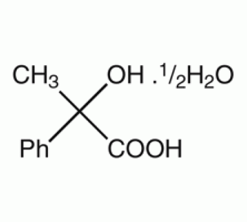 (^ +) - 2-гидрокси-2-фенилпропионовой кислоты полугидрат, 97%, Alfa Aesar, 5 г