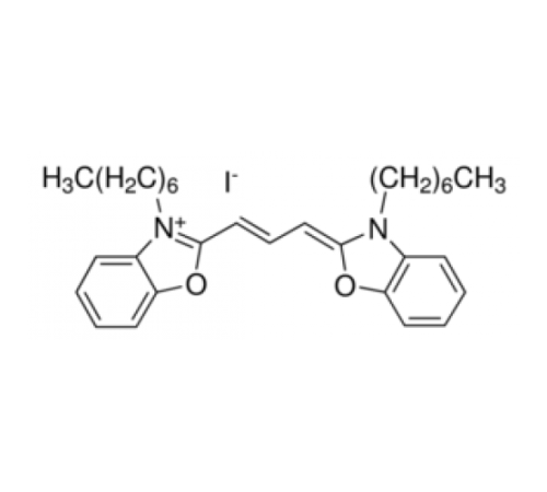 3,3 '-ди-н-гептилоксакарбоцианин йодид, 97%, Alfa Aesar, 100 мг