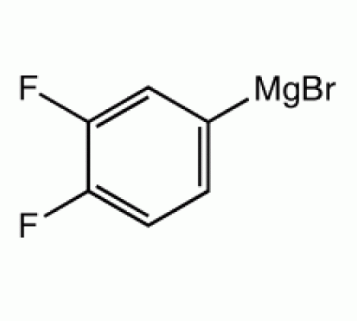 3,4-дифторфенилмагния бромид, 0.5M р-р в THF, AcroSeал®, Acros Organics, 100мл