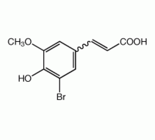 3-Бром-4-гидрокси-5-метоксикоричной кислоты, 97%, Alfa Aesar, 1г